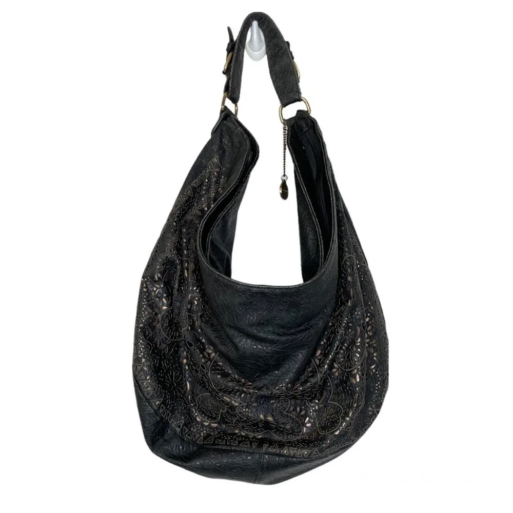Big Buddha vegan leather hobo bag